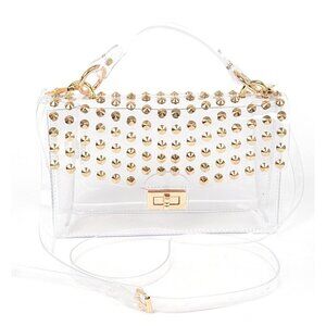 BNWT Brand New Transparent Studded Stadium Bag Cleared Studded Bag